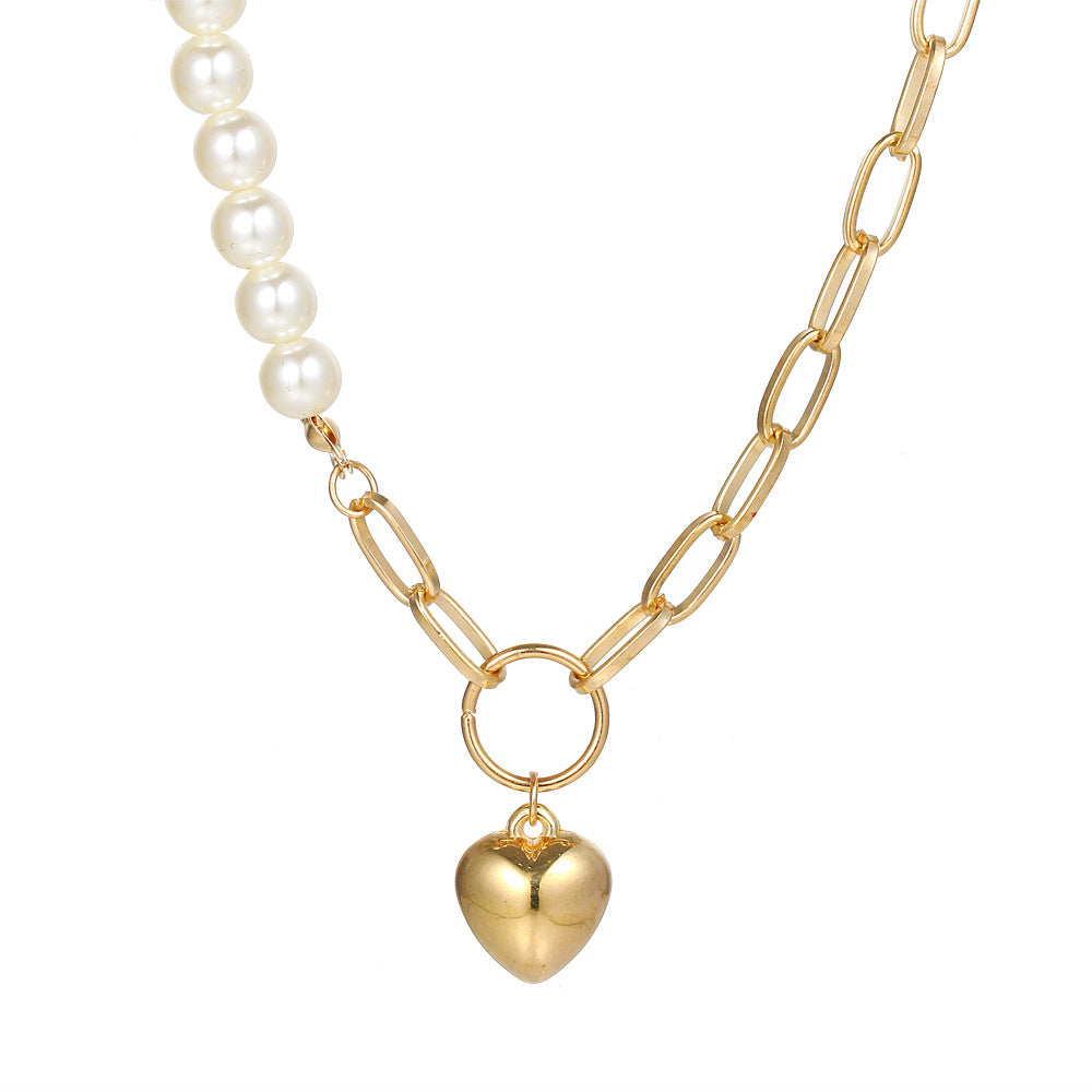 QVL Pearl Heart Necklace