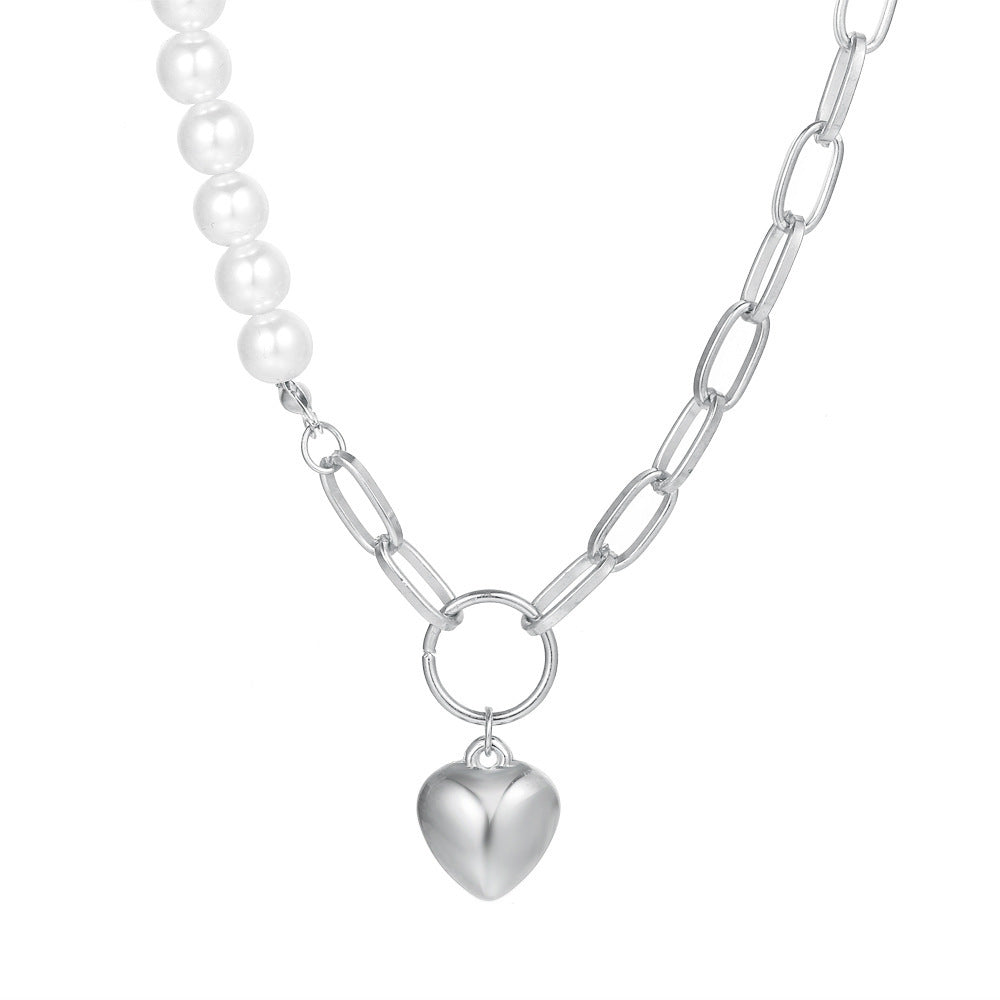 QVL Pearl Heart Necklace