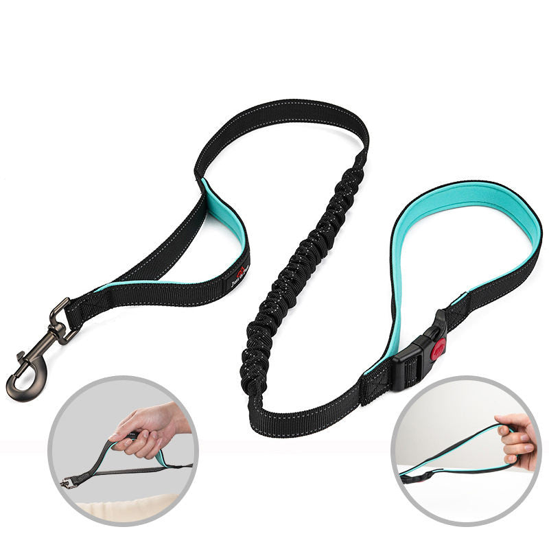 QVL Dual-Handle Reflective Dog Leash