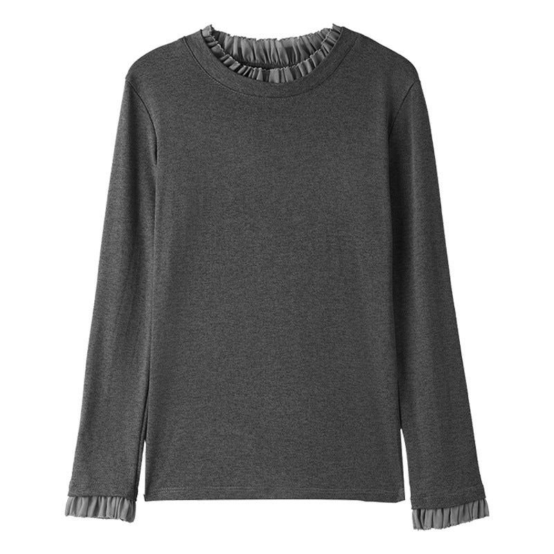 QVL Women's Lace-Trim Layering Top