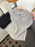 QVL Striped Knit Polo Top