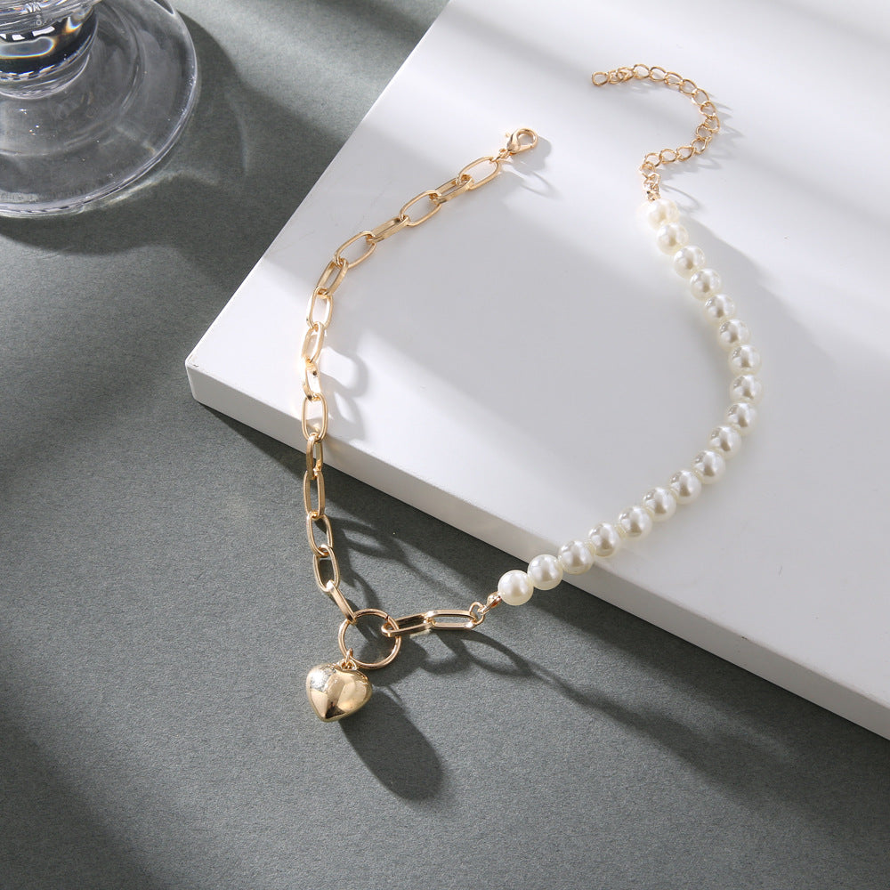 QVL Pearl Heart Necklace