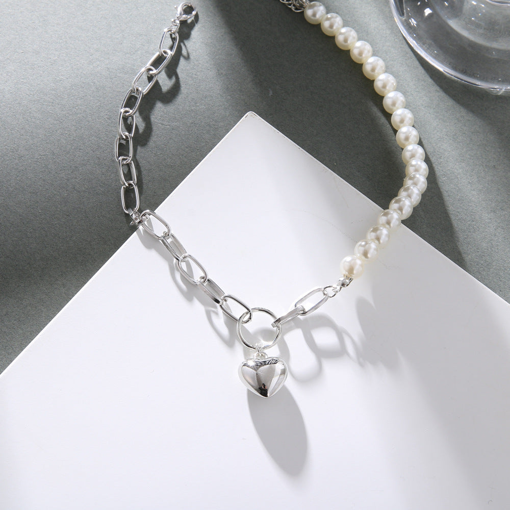 QVL Pearl Heart Necklace