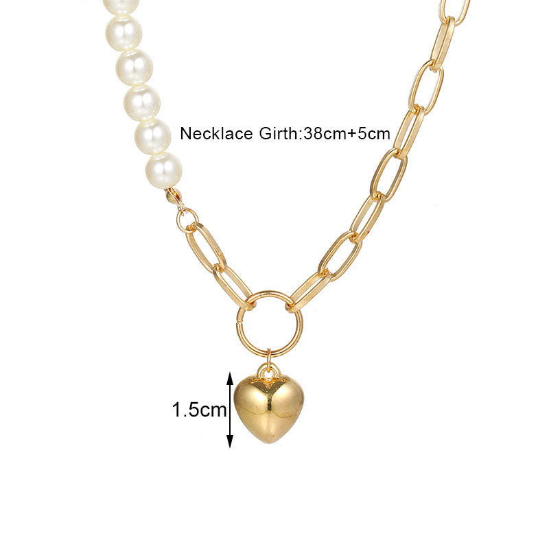QVL Pearl Heart Necklace